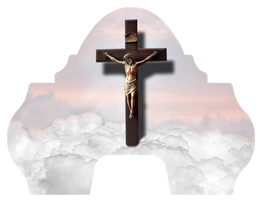 DARAY-L-107-PK Crucifix Clouds Pink